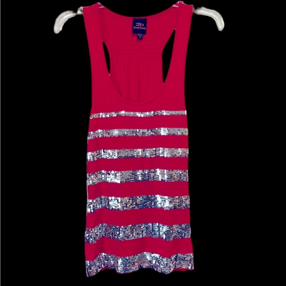 2b bebe Sequin Dressy Racerback Tank